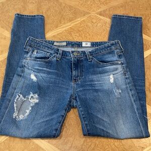 AG Adriano Goldschmied The Stilt Cigarette Leg Jeans Size 27 Made in USA